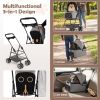 3 in 1 Pet Stroller with Removable Carrier up to 33 lbs