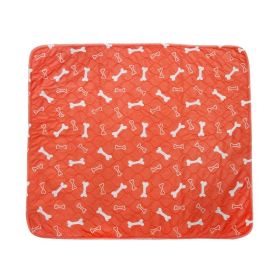 Three-layer Waterproof Pet Absorbent Pad (Option: Orange-M)