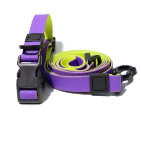 Waterproof Wear-Resistant & Tear-Proof Two-color honeycomb embossed traction rope set  Anti-Slip Buckle Easy-to-Clean 4.92FT Adjustable Length Beach T (Color: Purple-yellow, size: 2.0cm*150cm)
