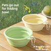 Macaron Color Portable Foldable Travel Bowl for Cats Dogs Lightweight Space-Saving Pet Feeding Drinking Outdoor Use 350ml