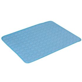 Dog Cooling Mat Summer Pets Cold Bed Extra Large For Small Big Dogs Pet Accessories Cat Durable Blanket Sofa Cat Ice Pad Blanket Pet Products (Option: Blue Edging-M60*50cm)